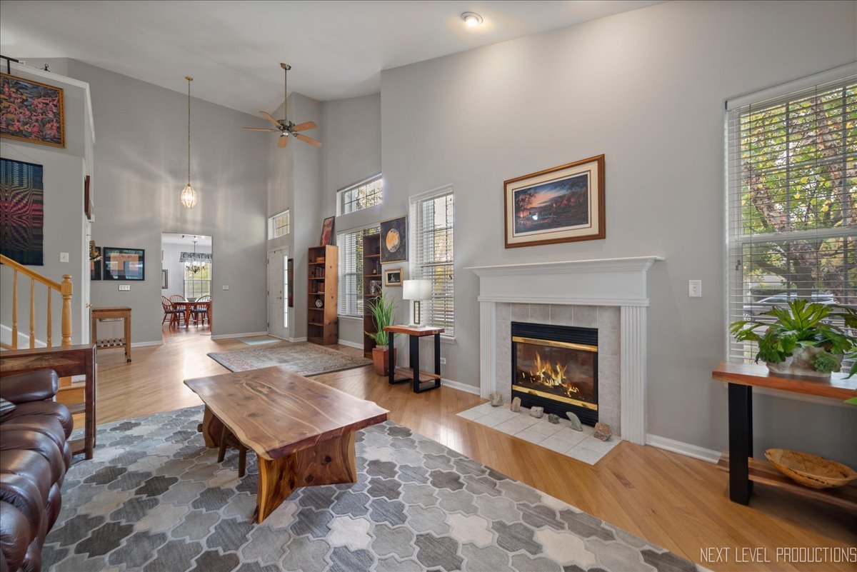 332 Wolcott Lane Batavia, IL 60510 - Photo 8 of 28 a living room with furniture a table and a fireplace