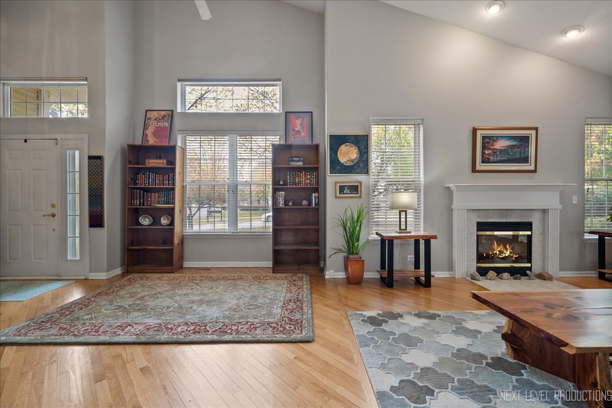 332 Wolcott Lane Batavia, IL 60510 - Photo 10 of 28 a living room with fireplace furniture and window