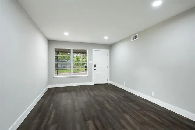 a view of a chandelier in a room
