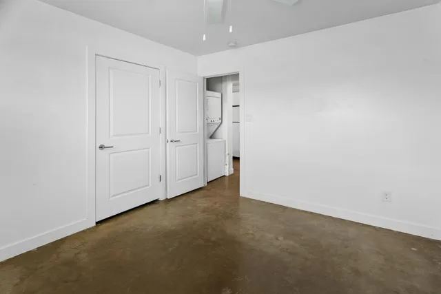 an empty room with an entryway