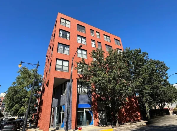 a front view of a building