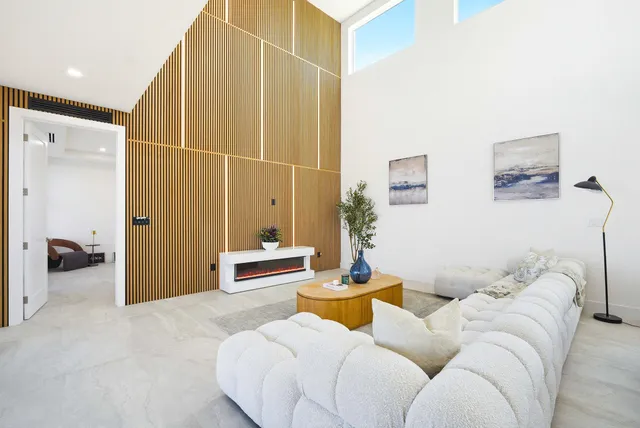 a view of city from terrace with seating space