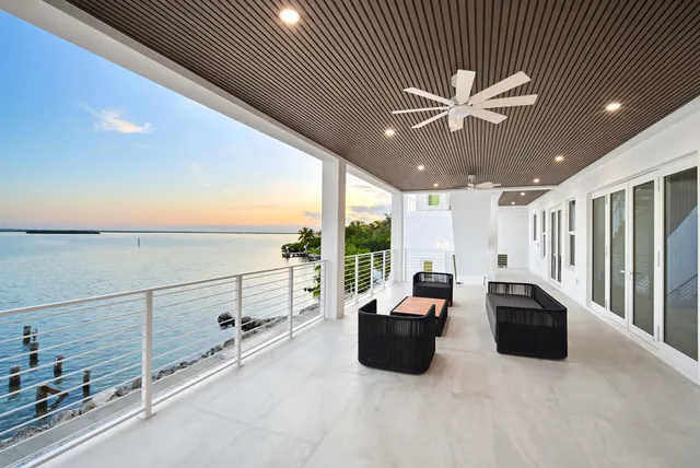 a view of a lake with building in front of it