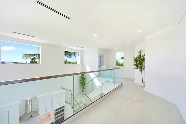 a view of a lake with a yard