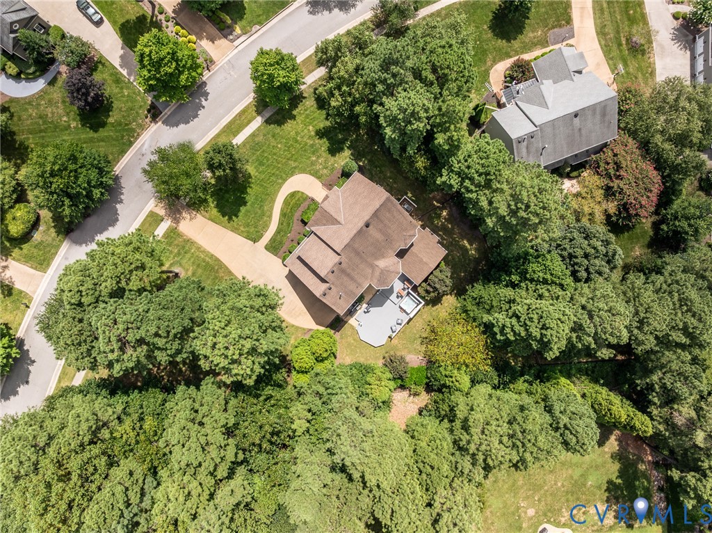 2306 Founders Bridge Road Midlothian, VA 23113 - Photo 50 of 50 an aerial view of a house with a yard and street