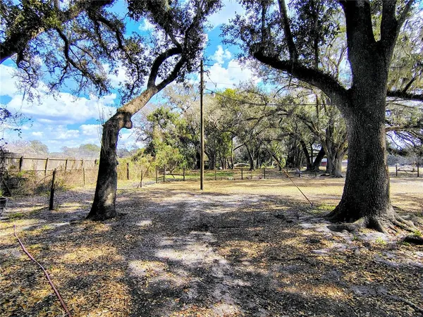 a view of a backyard of the house