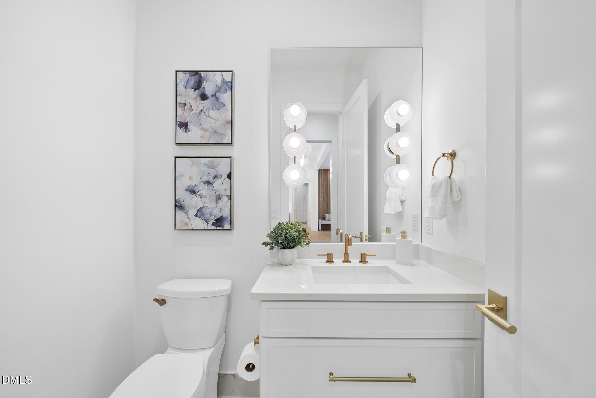 7608 Falls Creek Lane Raleigh, NC 27614 - Photo 66 of 74 a bathroom with a sink mirror vanity and toilet