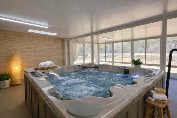 a kitchen with a table and chairs