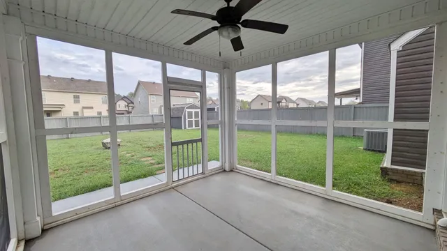 a view of a garden from balcony
