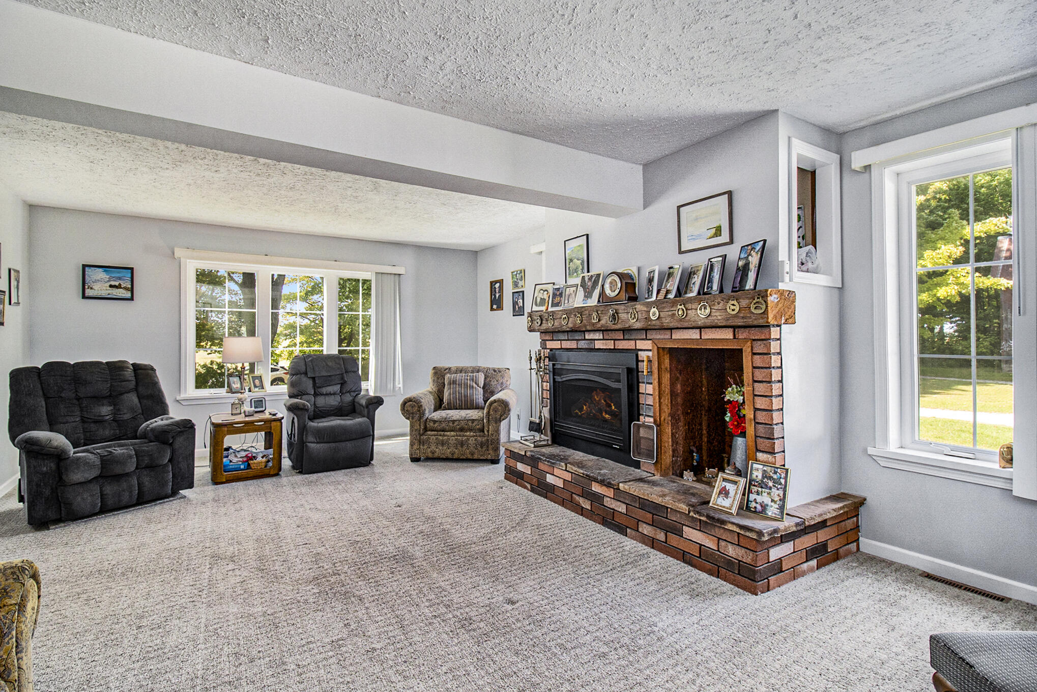 2210 North Stephens Road Custer, MI 49405 - Photo 15 of 42 Fireplace so cozy