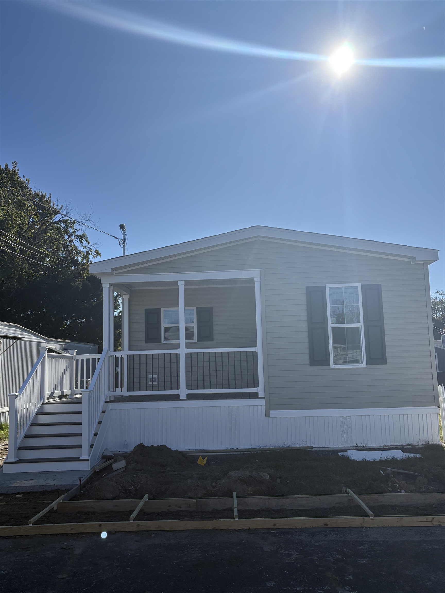 a house view with a garden space