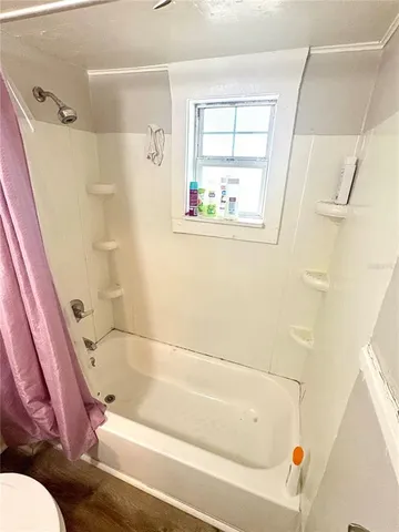 a view of wooden floor in a room