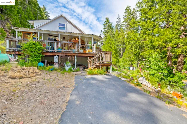 a view of a yard in front of house