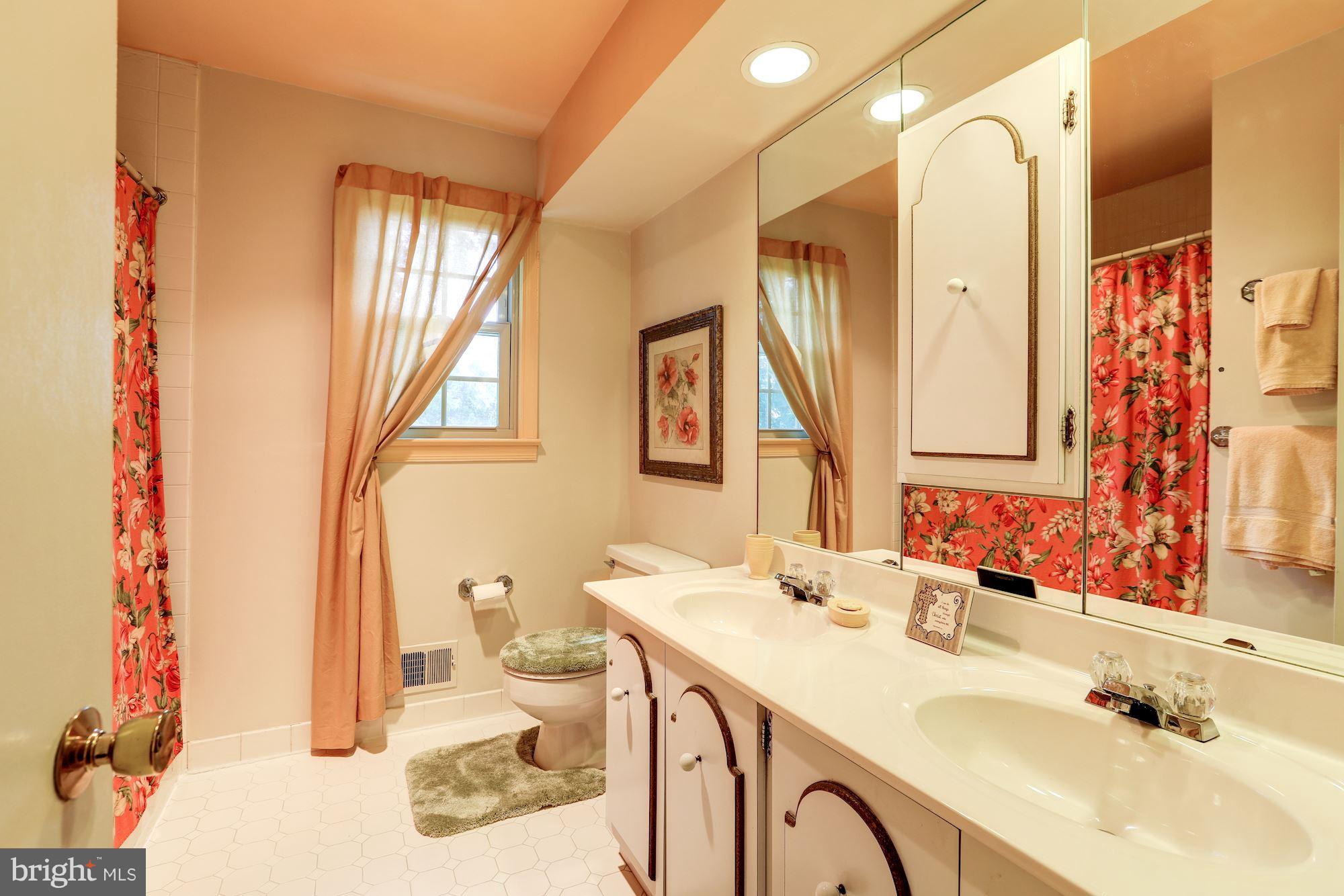 15141 Middlegate Road Silver Spring, MD 20905 - Photo 24 of 30 Upper Level Hall Bath with Double Vanity and Tub