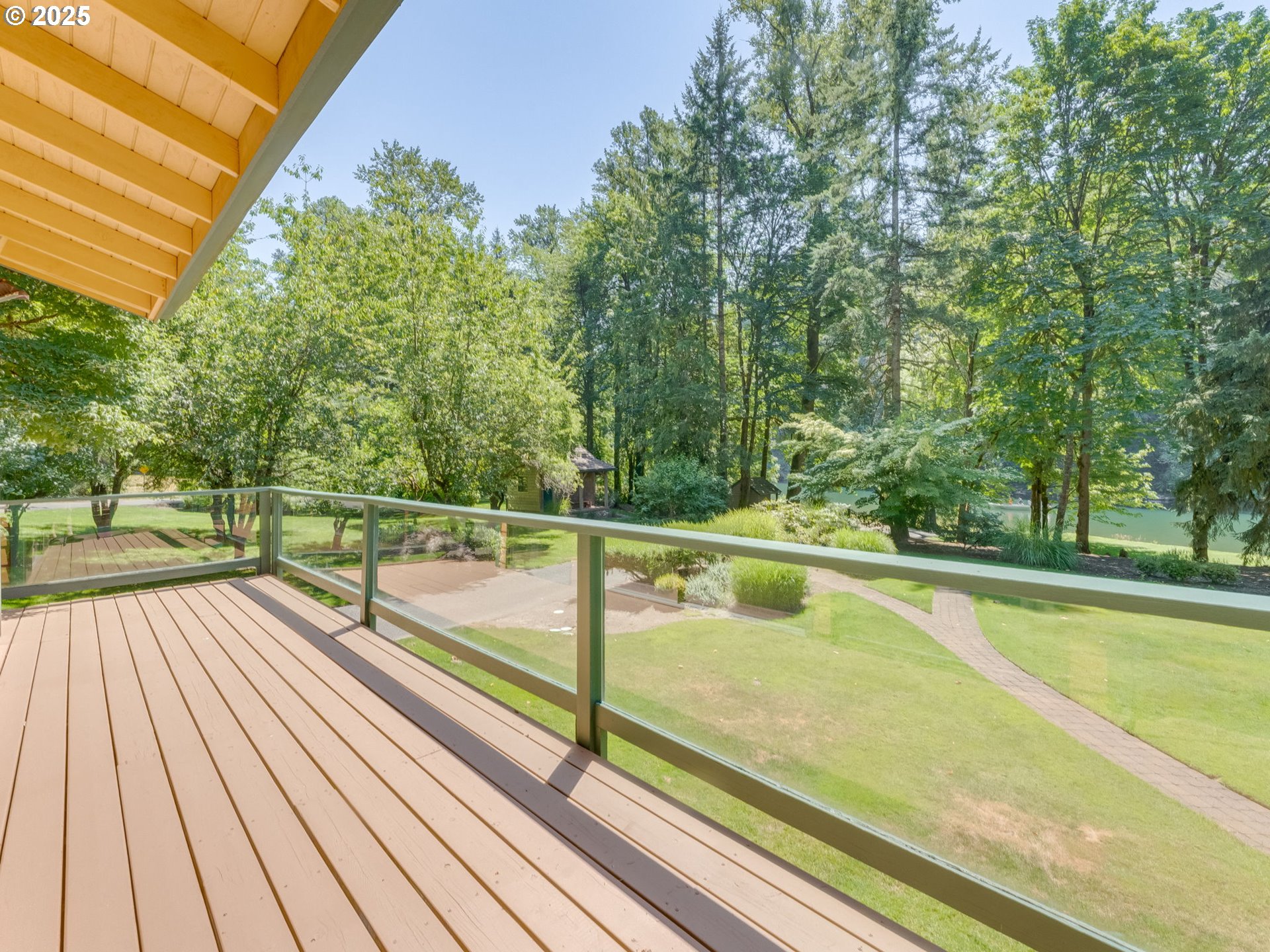 3817 Old Lewis River Road Woodland, WA 98674 - Photo 20 of 48 a view of a balcony with trees