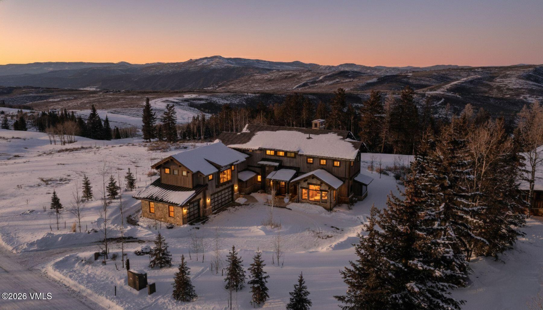 145 Gore Trail Edwards, CO 81632 - Photo 65 of 77 Aerial Sunset Winter View