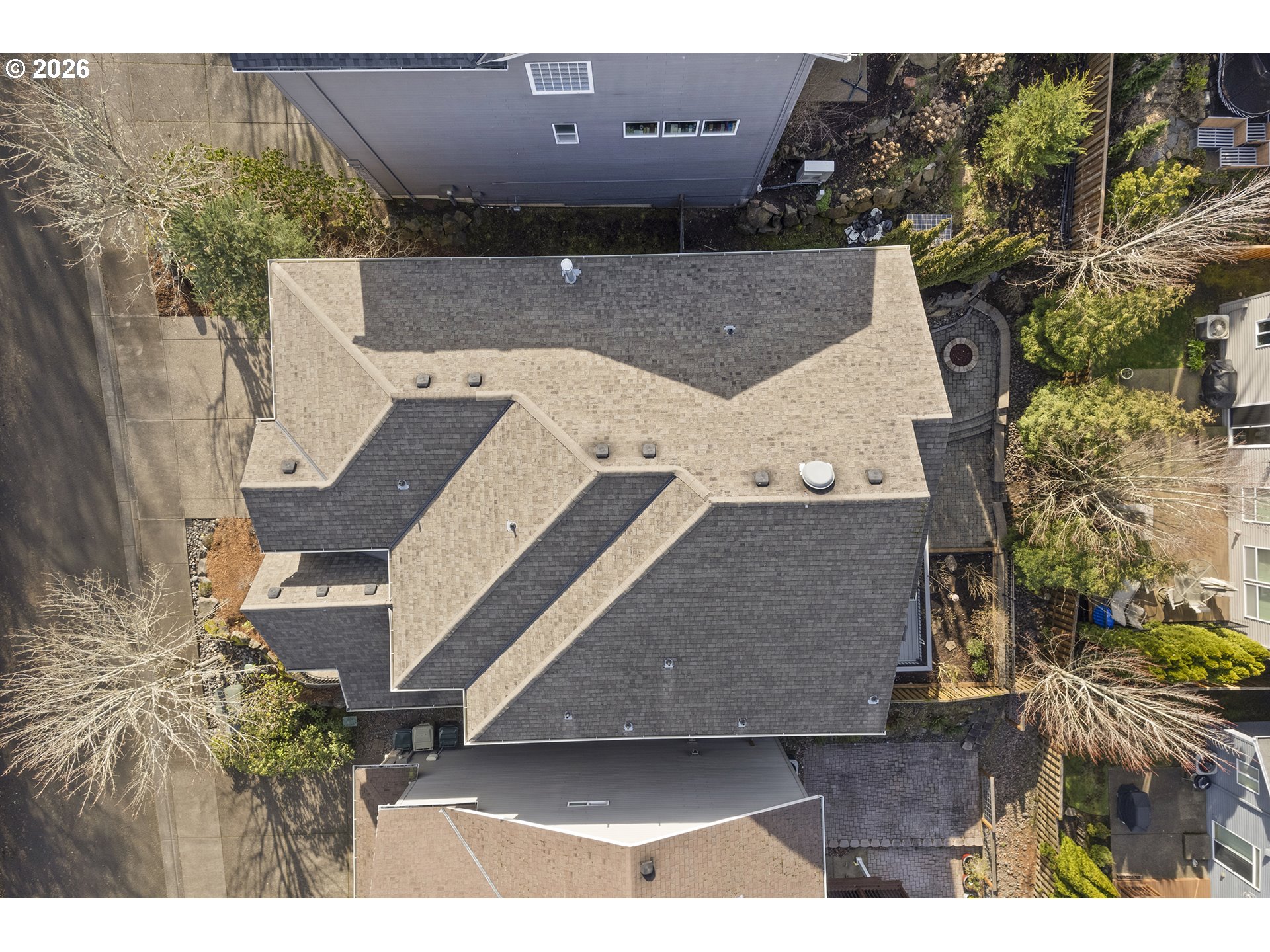 3525 Northwest Sunset View Terrace Portland, OR 97229 - Photo 43 of 48 an aerial view of a house with a garden
