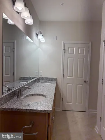 an empty room with closet