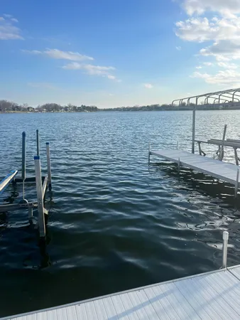 a view of a lake with a ocean view