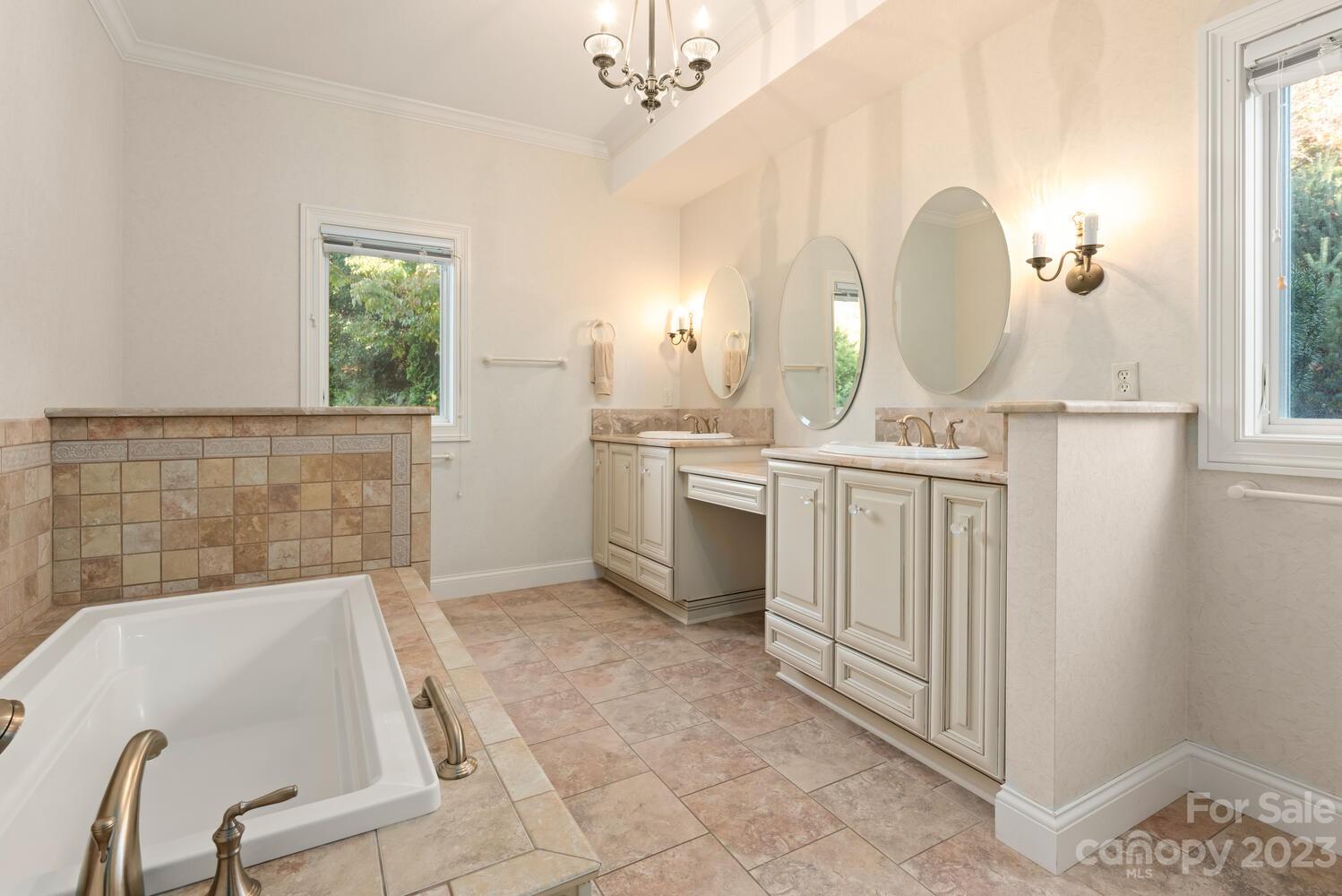 42 Country Club Road Mills River, NC 28759 - Photo 20 of 48 a bathroom with a sink a vanity and a mirror