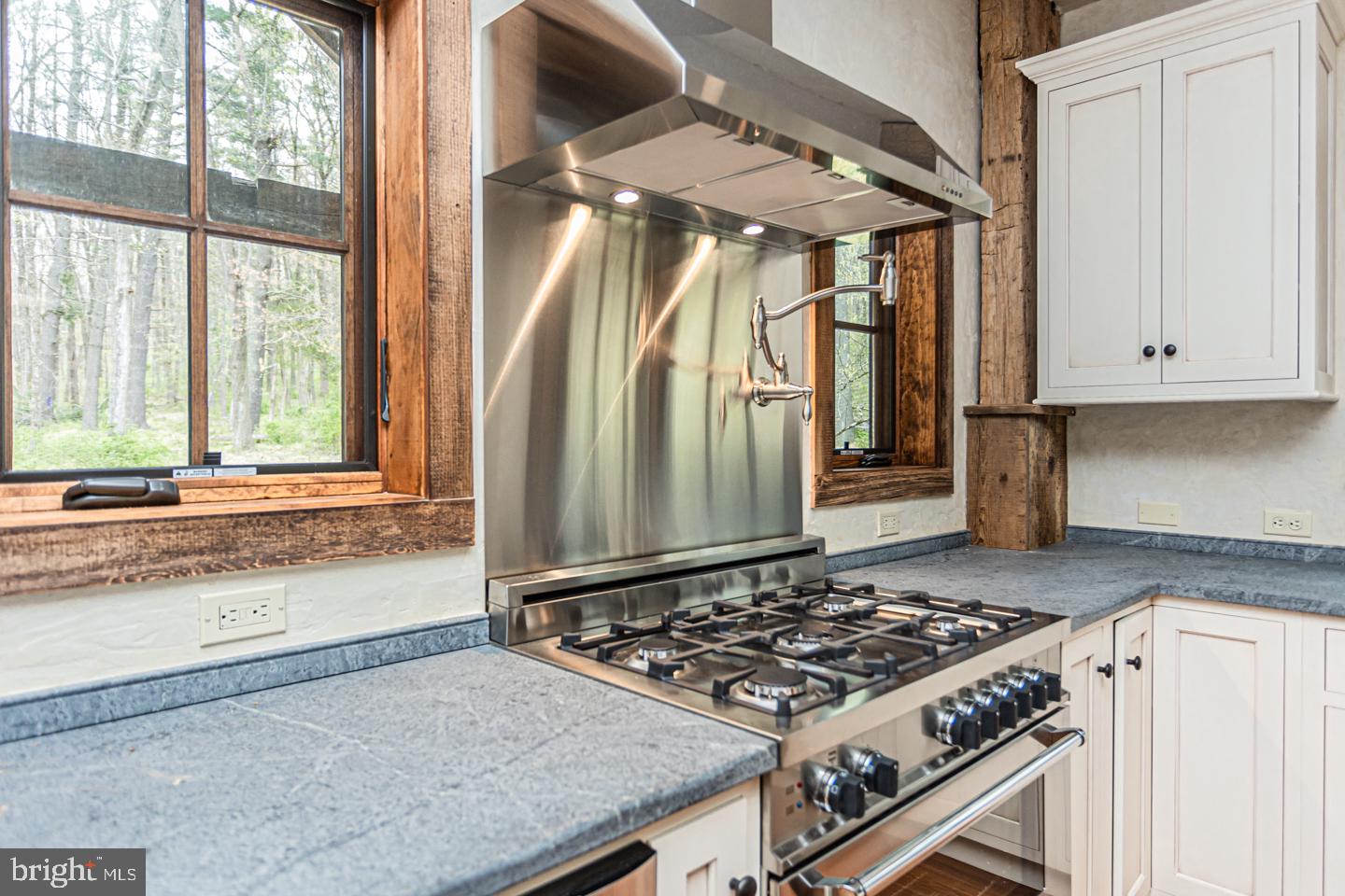 340 Thompson Mill Road New Hope, PA 18938 - Photo 21 of 76 a kitchen with large window and a counter top space
