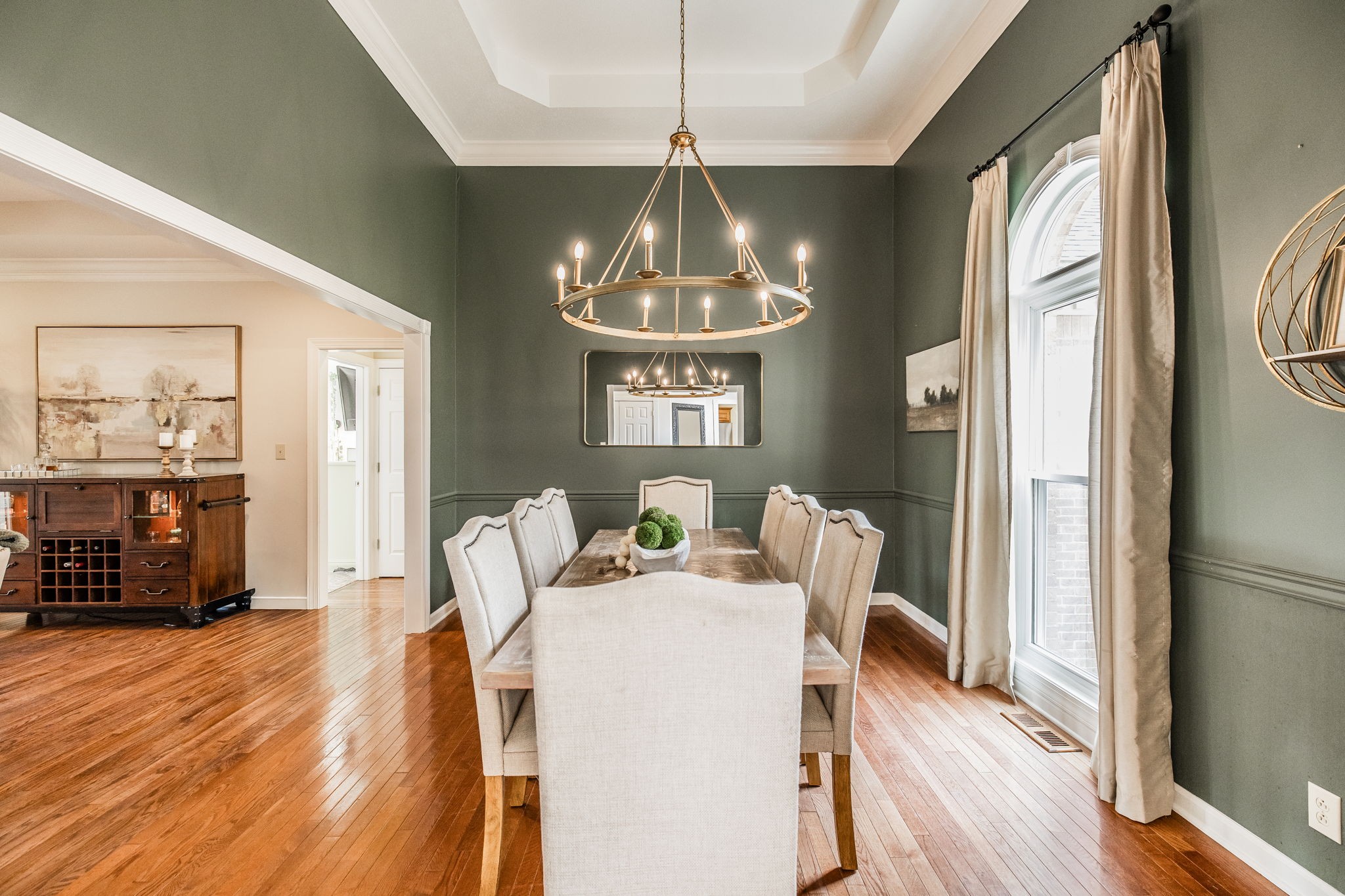 1075 Fannie Nicholson Road Chapmansboro, TN 37035 - Photo 66 of 100 a view of a dining room with furniture window and wooden floor
