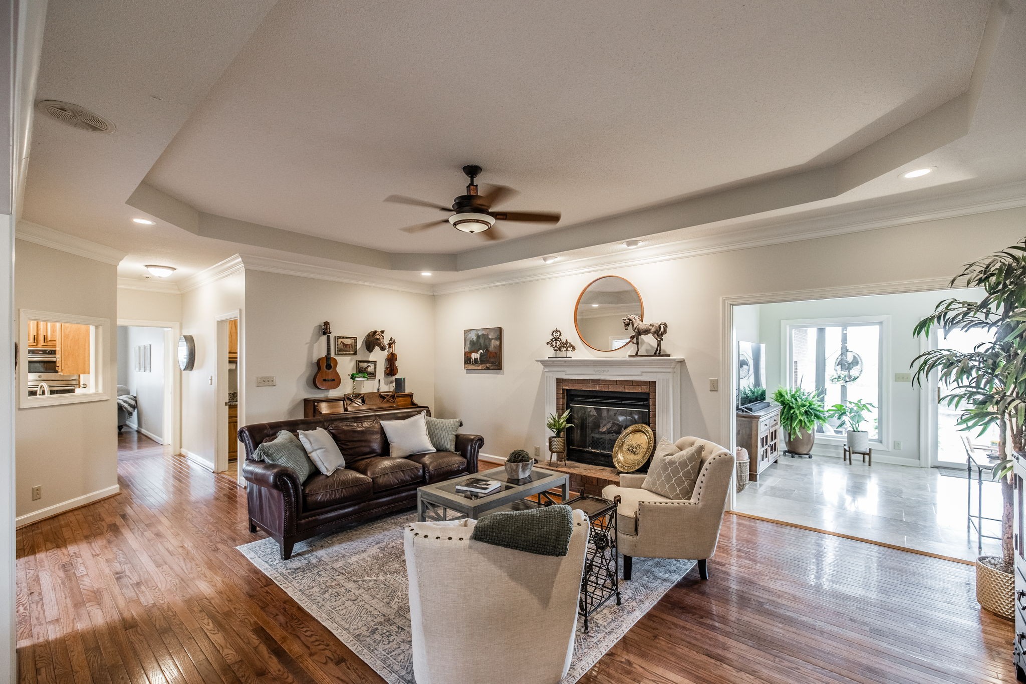 1075 Fannie Nicholson Road Chapmansboro, TN 37035 - Photo 70 of 100 a living room with furniture and a fireplace