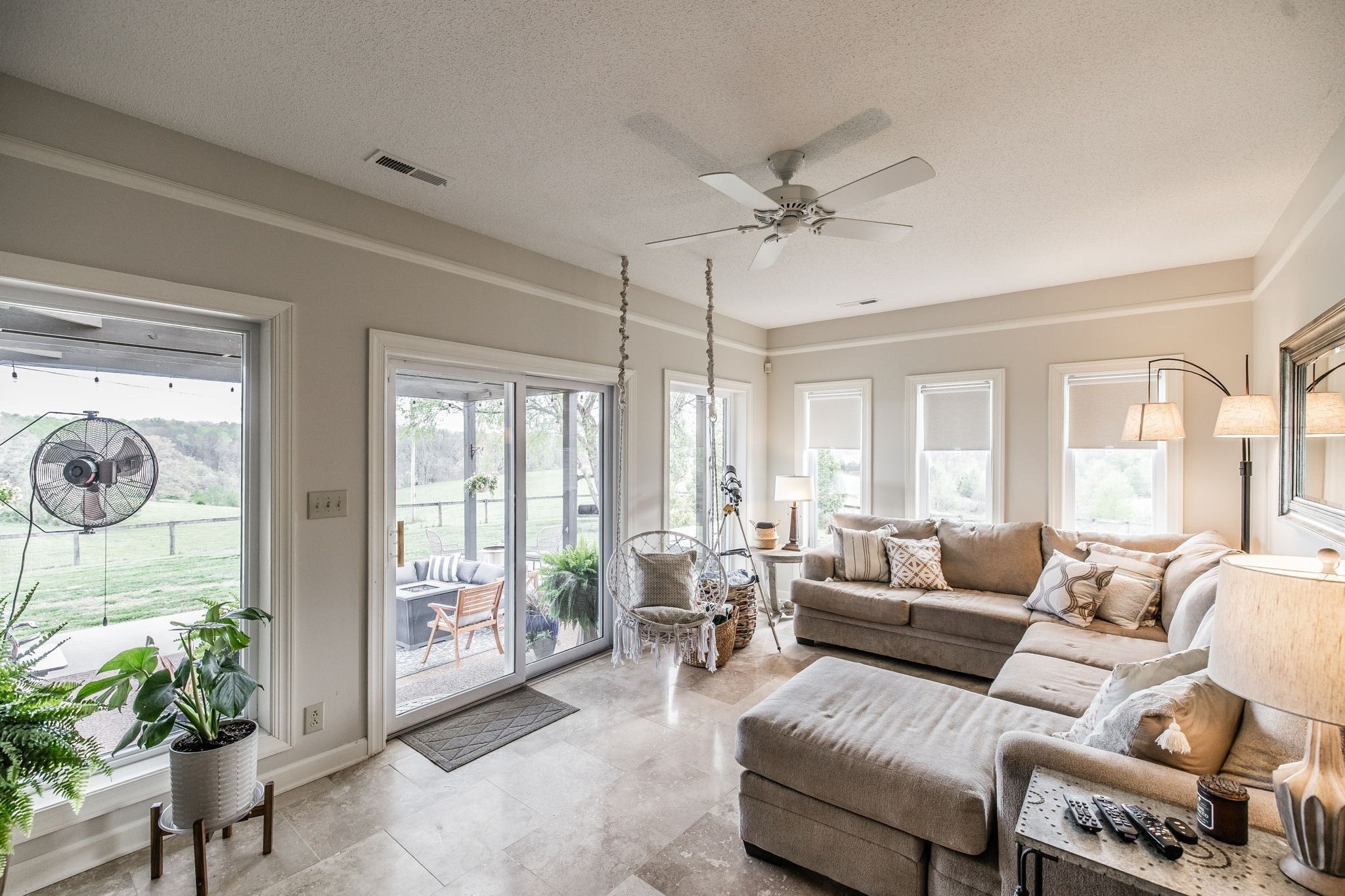 1075 Fannie Nicholson Road Chapmansboro, TN 37035 - Photo 87 of 100 a living room with furniture and a large window