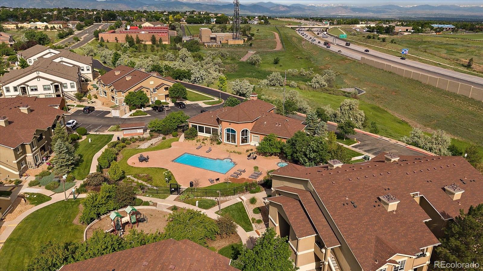 4474 Copeland Circle, Unit 203 Highlands Ranch, CO 80126 - Photo 31 of 33 an aerial view of residential houses with outdoor space
