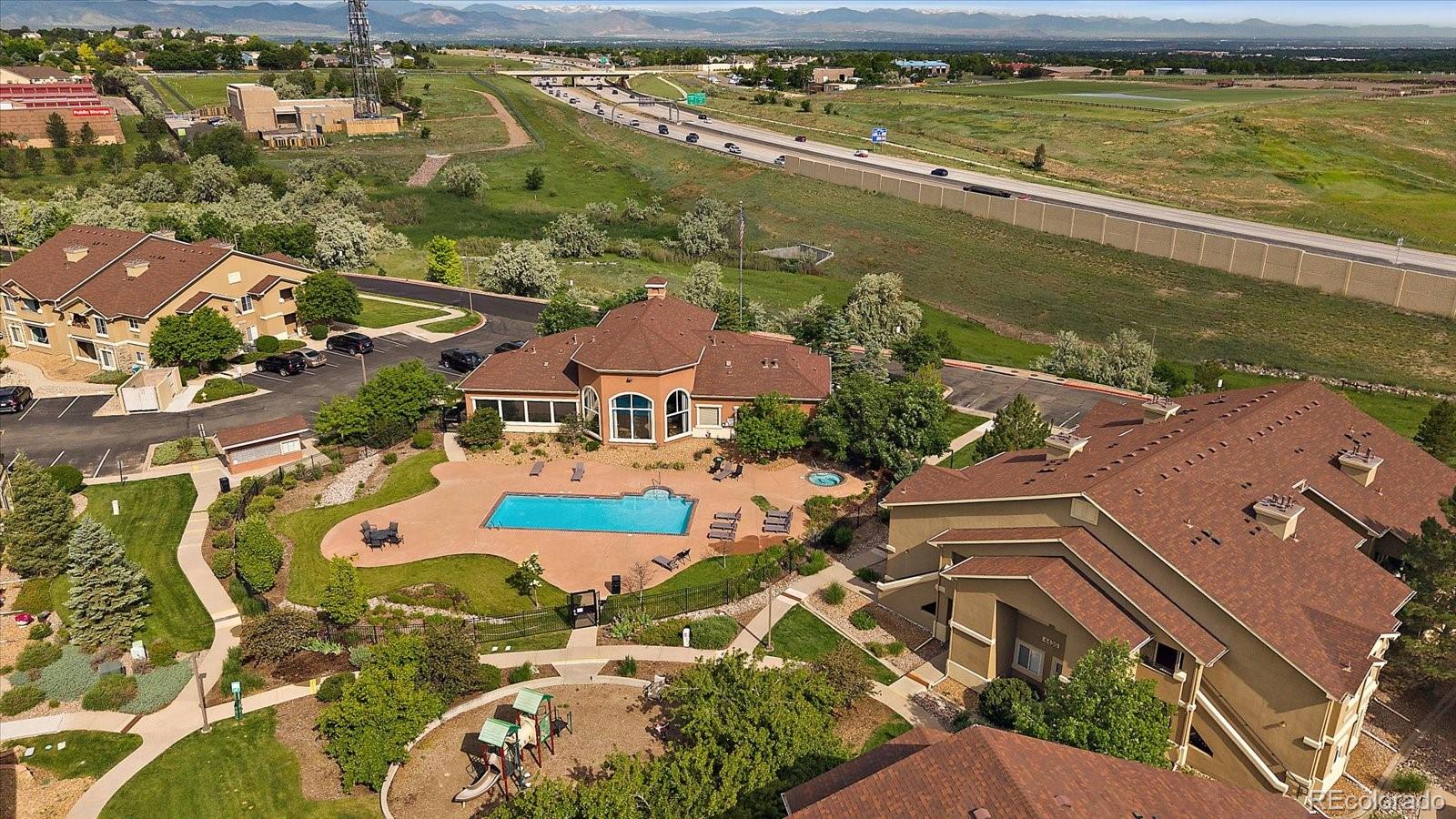 4474 Copeland Circle, Unit 203 Highlands Ranch, CO 80126 - Photo 32 of 33 an aerial view of residential houses with outdoor space
