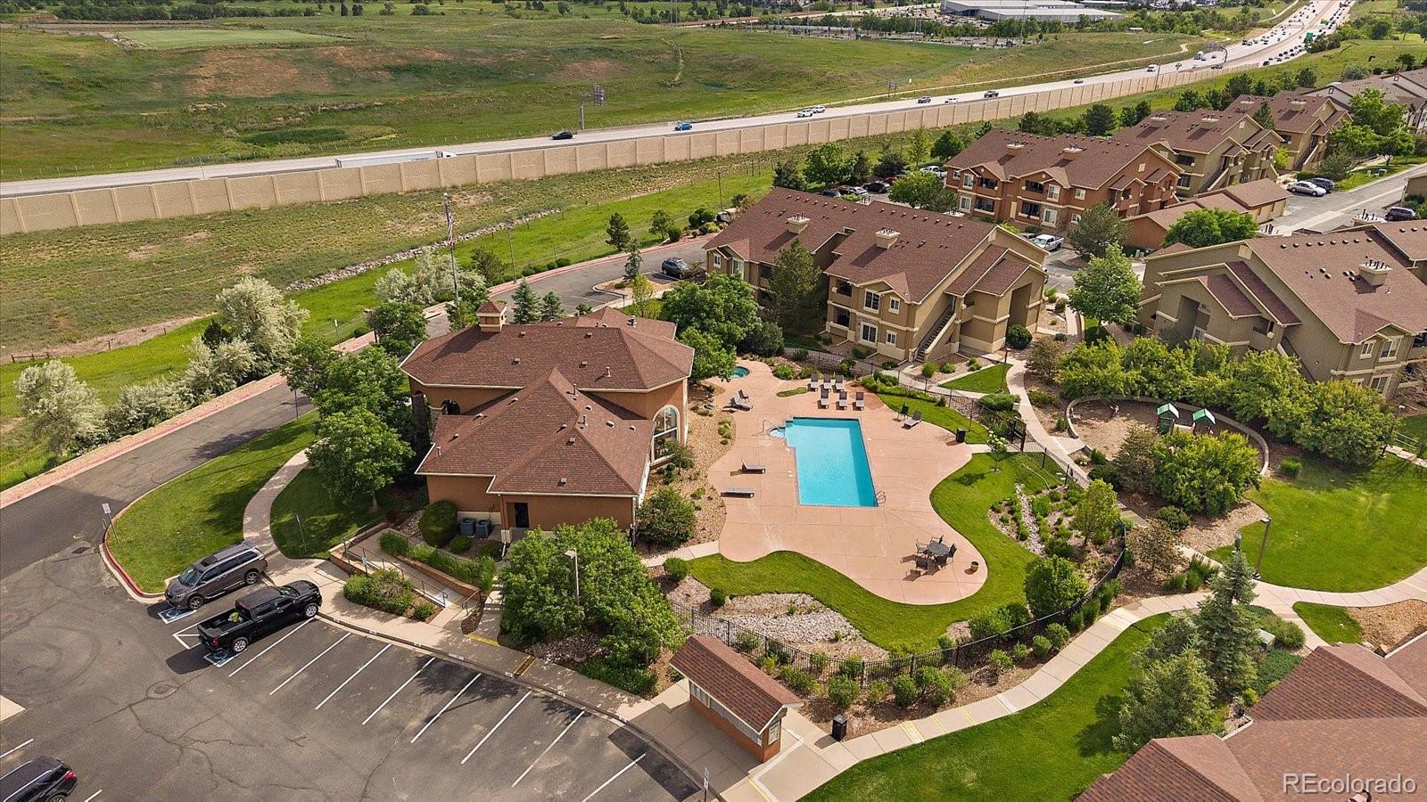 4474 Copeland Circle, Unit 203 Highlands Ranch, CO 80126 - Photo 33 of 33 an aerial view of a house with a ocean view