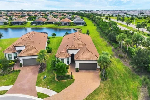 a lobby with furniture and outdoor space