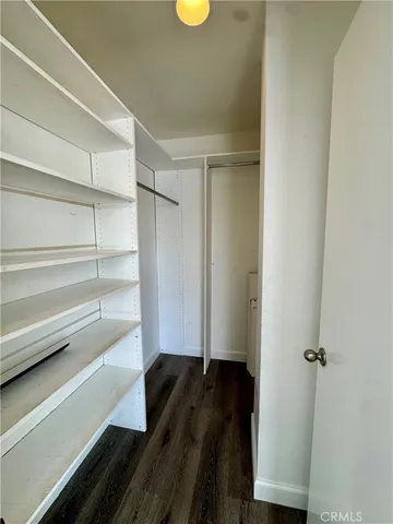 a view of a walk in closet
