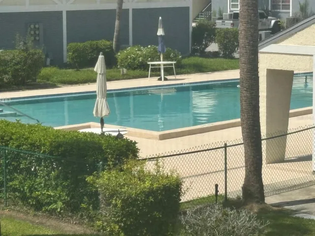 a view of a small yard