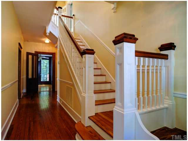 418 Elm Street Raleigh, NC 27604 - Photo 3 of 23 a view of entryway and hall with wooden floor