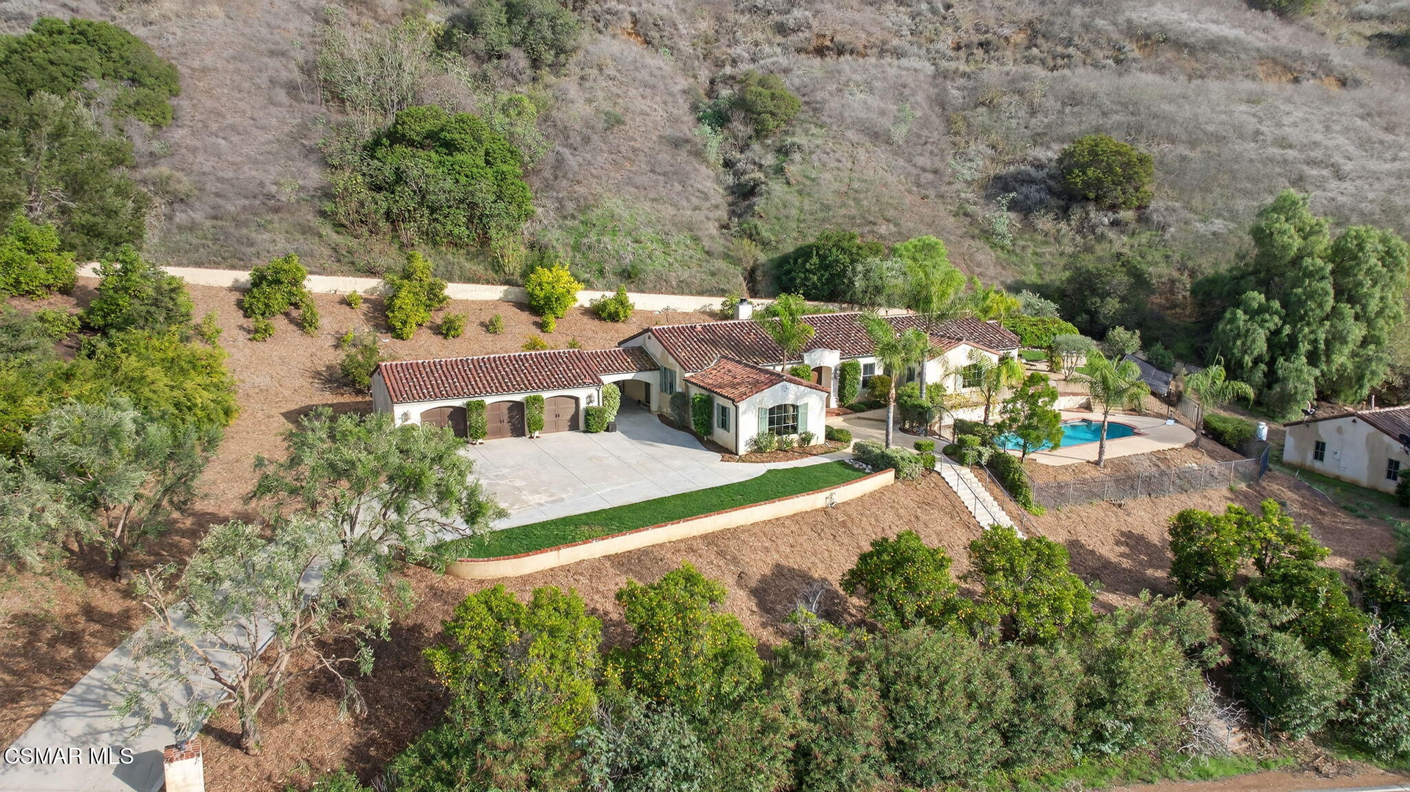 1560 Goodenough Road Fillmore, CA 93015 - Photo 1 of 81 an aerial view of residential houses with outdoor space and trees