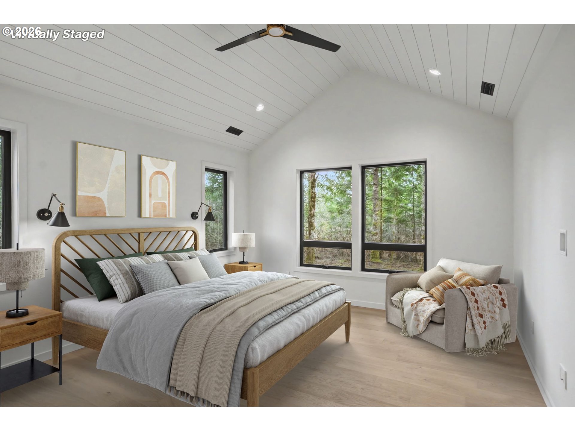 19850 Winters Hill Road Southeast Silverton, OR 97381 - Photo 10 of 48 a bedroom with a bed and a window