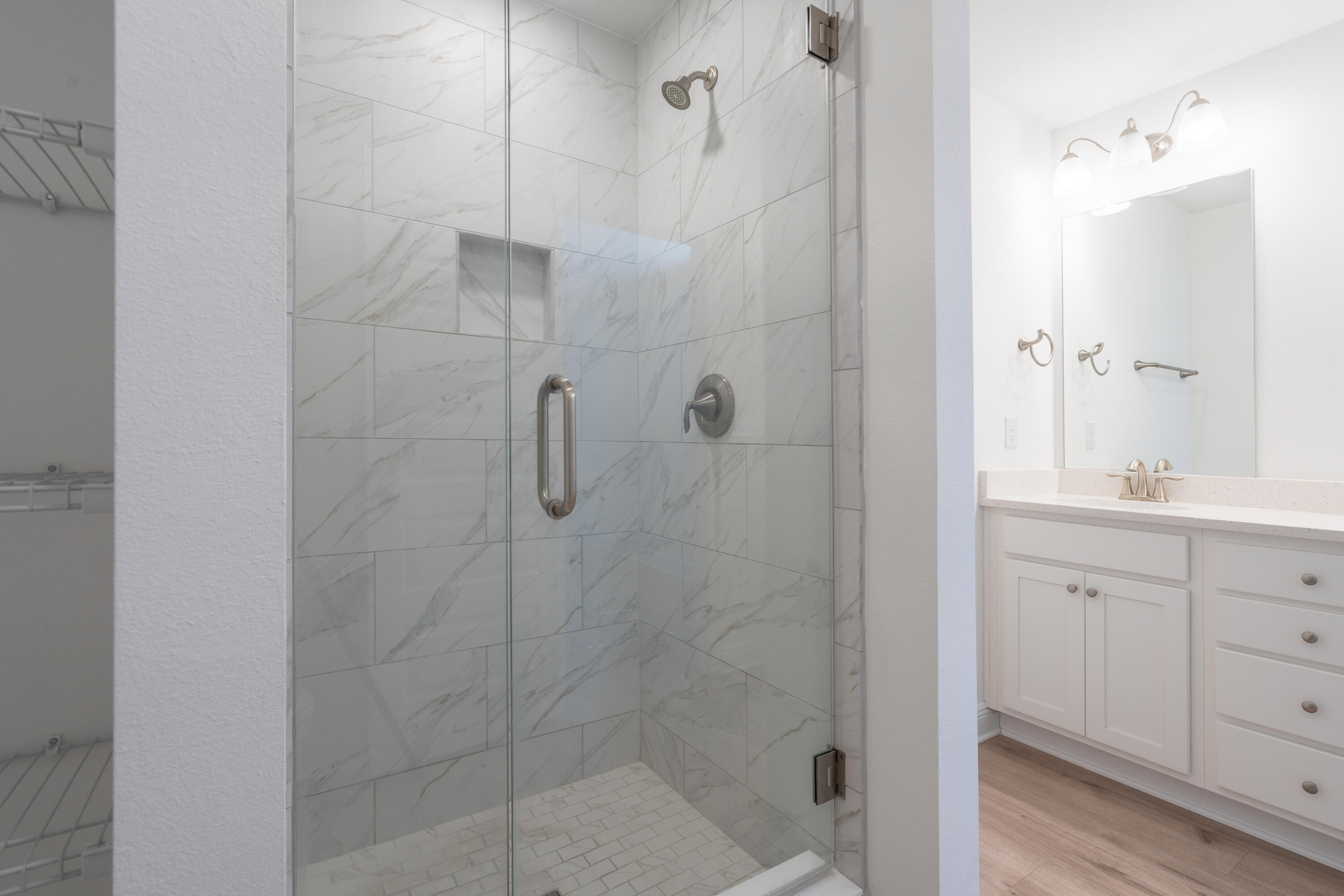 38 Redbird Loop Destin, FL 32541 - Photo 13 of 23 a bathroom with a shower and a sink