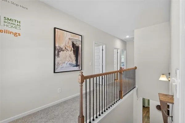 a view of a hallway with entryway