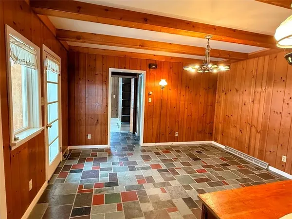 a view of a porch with a door