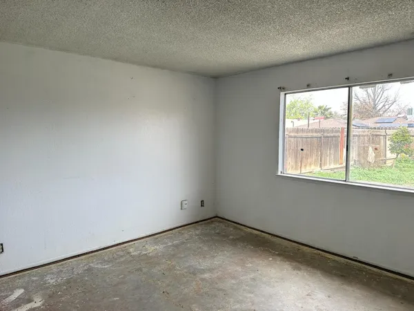 an empty room with a window
