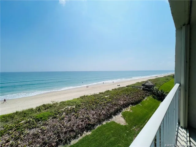 a view of an ocean from a balcony