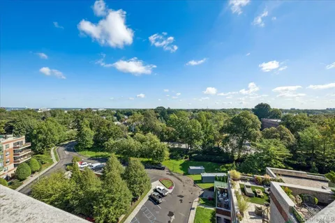 a view of a city from a balcony