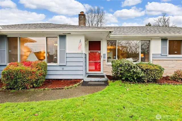 a front view of a house