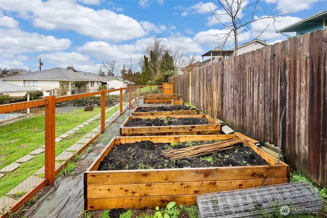 a view of a swimming pool with a lounge chairs