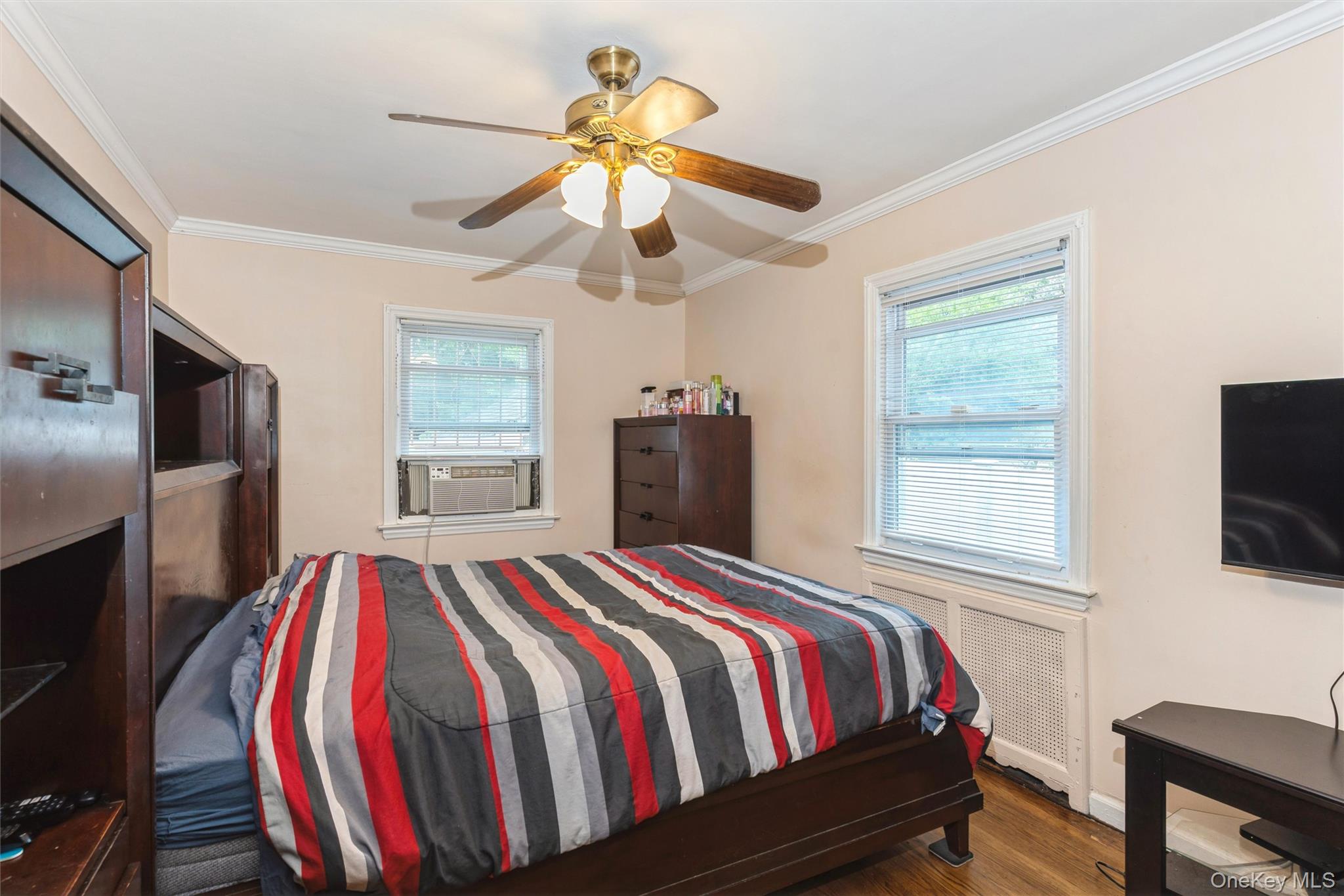 6 Jasper Street Valley Stream, NY 11580 - Photo 8 of 19 a bedroom with a bed and a flat screen tv