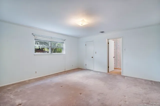 an empty room with a window