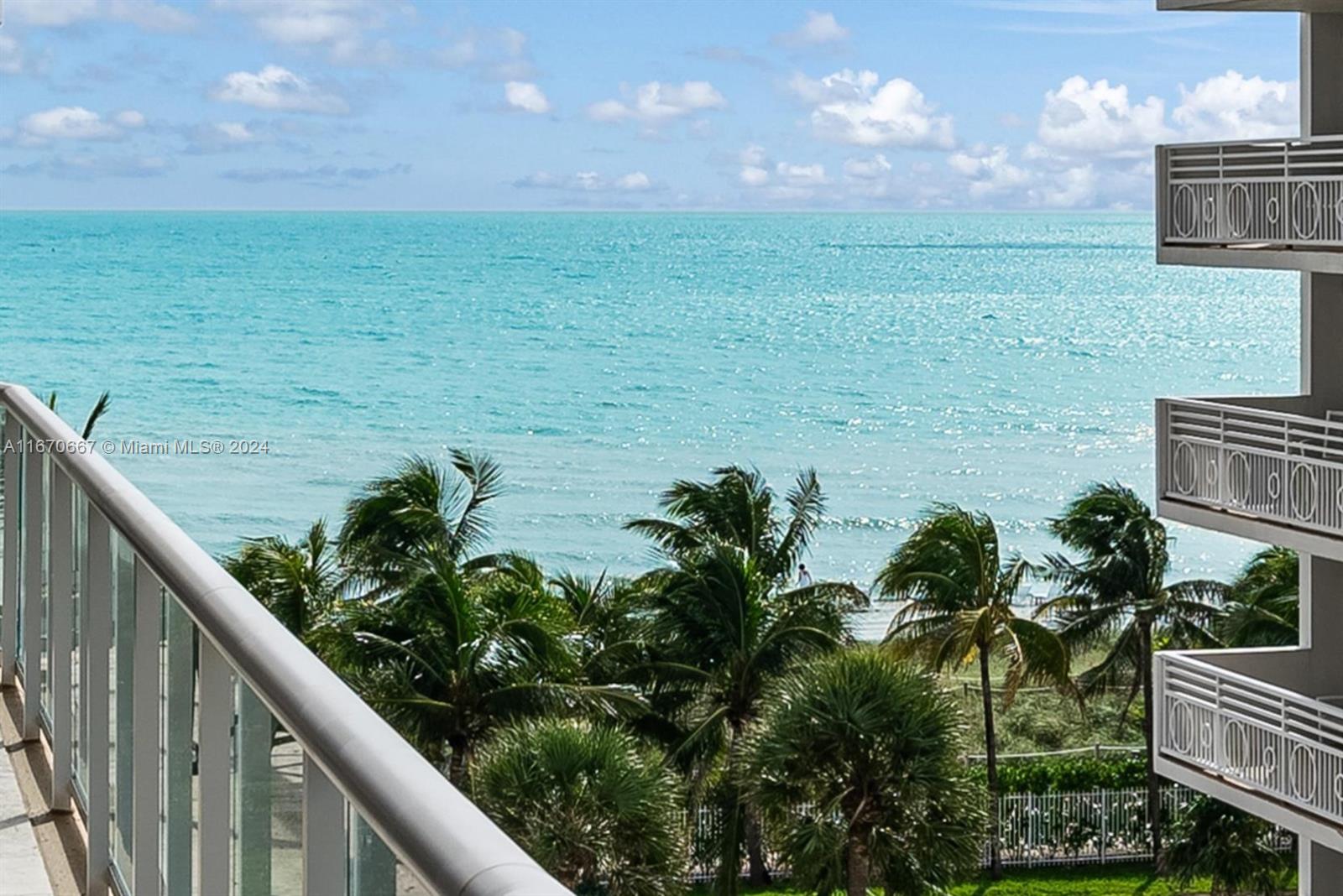 8855 Collins Avenue, Unit 5G Surfside, FL 33154 - Photo 8 of 41 a view of a garden from a balcony