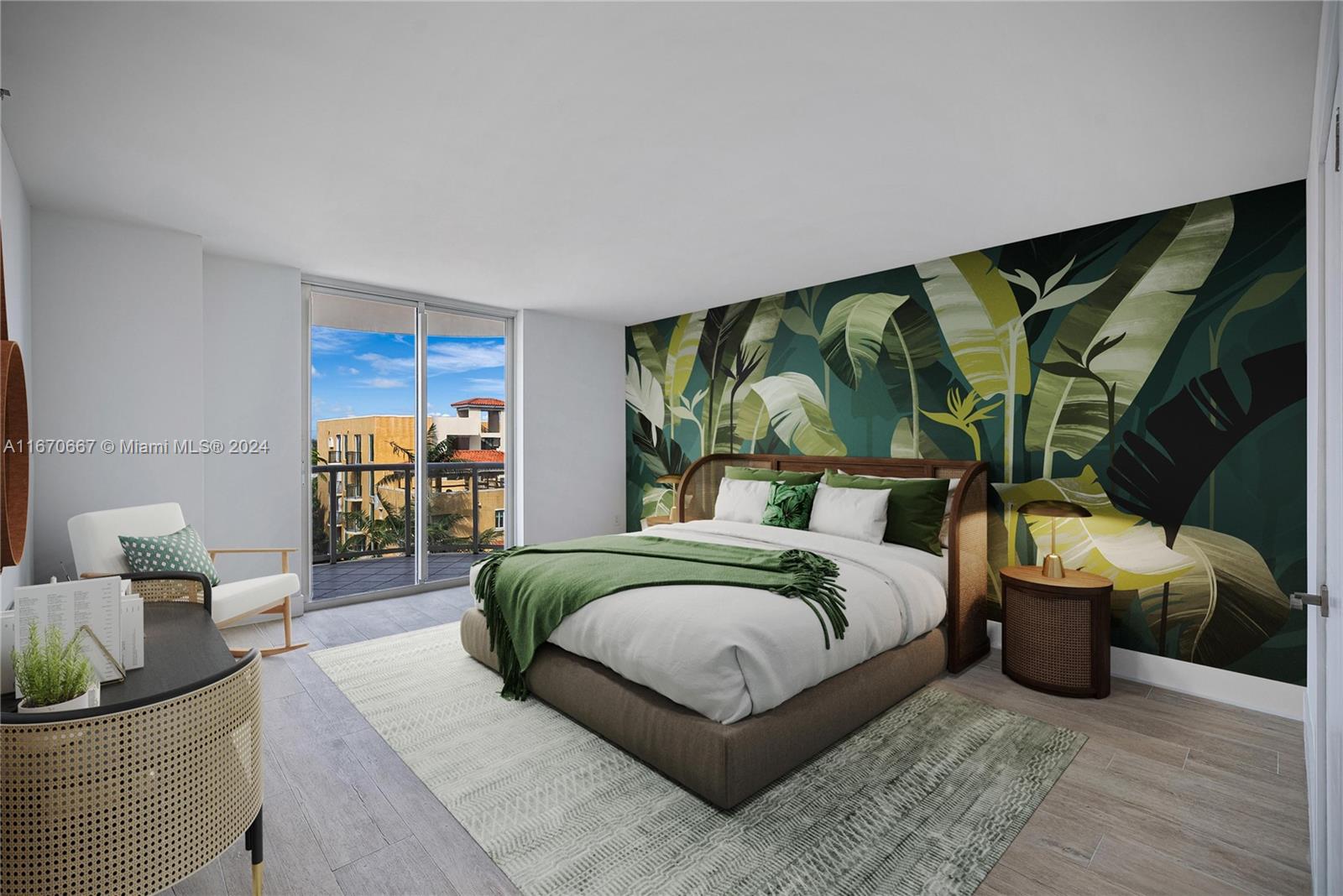 8855 Collins Avenue, Unit 5G Surfside, FL 33154 - Photo 10 of 41 a bedroom with a bed and large window