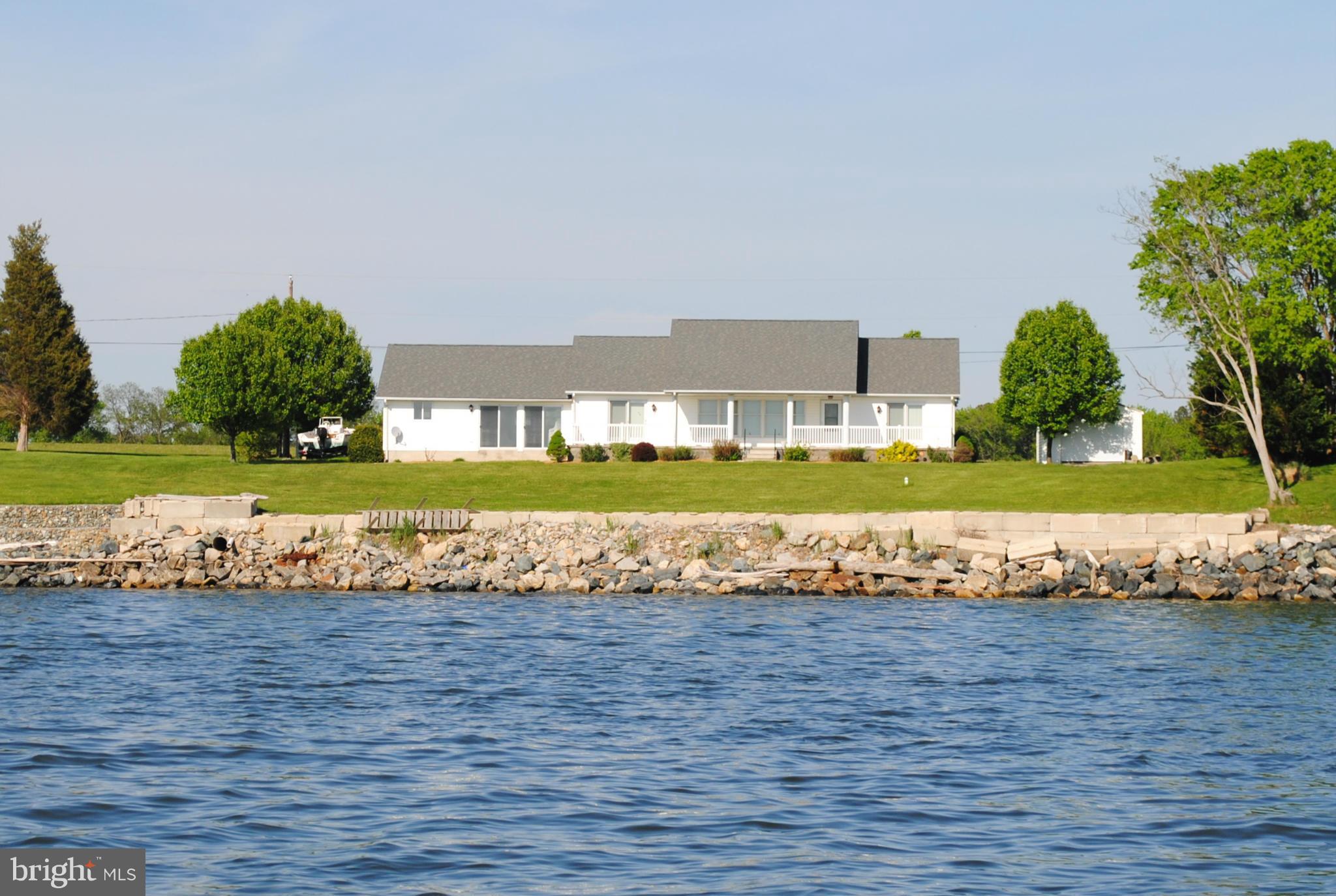 4830 Huntingfield Road Rock Hall, MD 21661 - Photo 1 of 24 View of house from the Chesapeake Bay